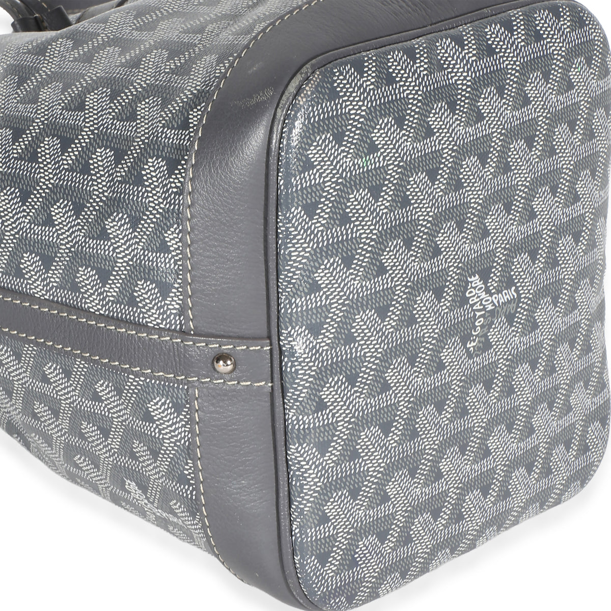 Goyard Grey ine Canvas Petit Flot Bucket Bag Handbag 7