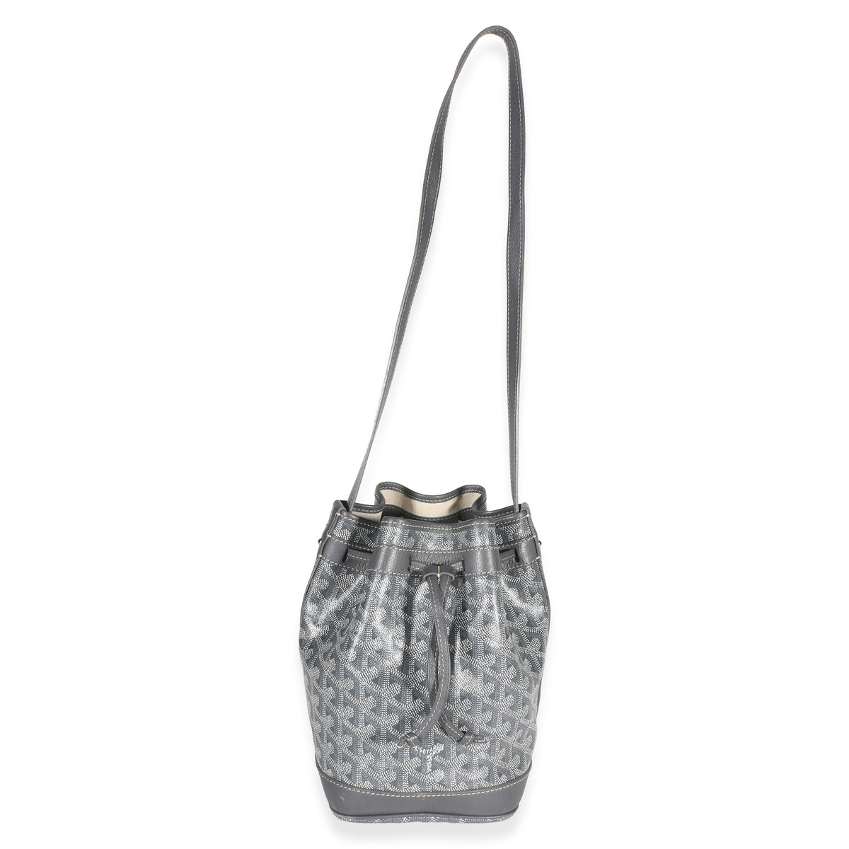 Goyard Grey ine Canvas Petit Flot Bucket Bag Handbag 8