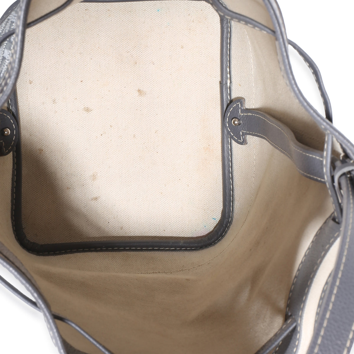 Goyard Grey ine Canvas Petit Flot Bucket Bag Handbag 9
