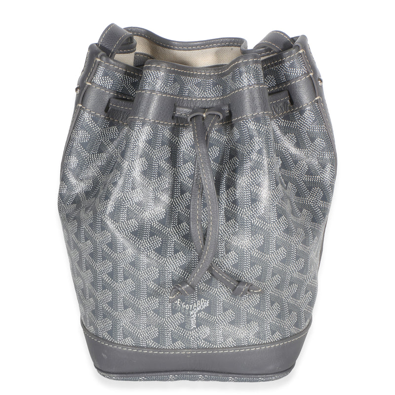 Goyard Grey ine Canvas Petit Flot Bucket Bag Handbag fv