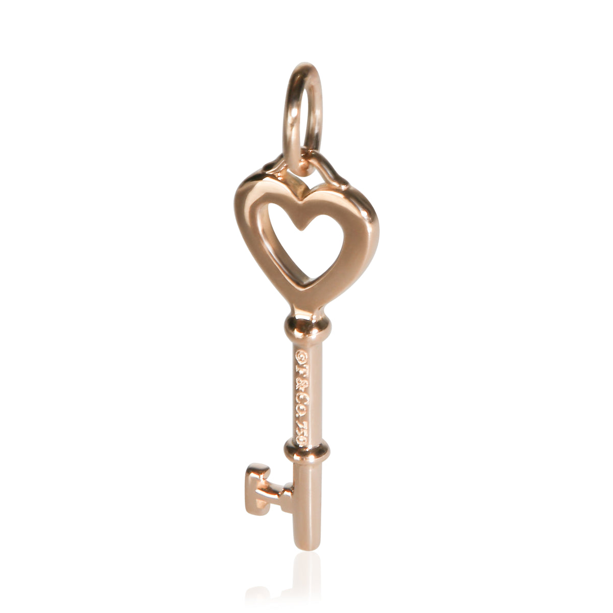 Tiffany & Co. Rose Gold Heart Key Pendant 2