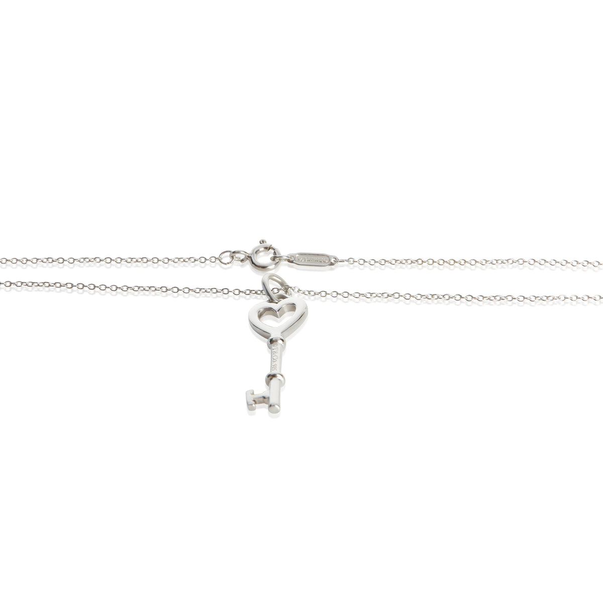 Tiffany & Co. Sterling Silver Heart Key Pendant 2
