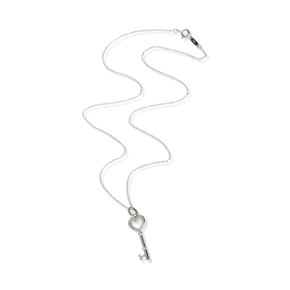 Tiffany & Co. Sterling Silver Heart Key Pendant 3