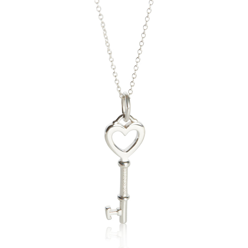 Tiffany & Co. Sterling Silver Heart Key Pendant fv
