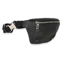 Gucci Black Piuma Calfskin Jumbo GG Embossed Small Belt Bag Handbag 3