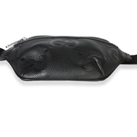 Gucci Black Piuma Calfskin Jumbo GG Embossed Small Belt Bag Handbag 5