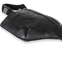 Gucci Black Piuma Calfskin Jumbo GG Embossed Small Belt Bag Handbag 6