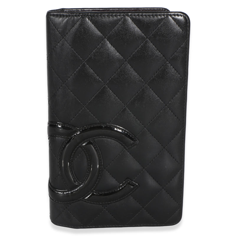 Chanel Black Quilted Calfskin Cambon Yen Wallet Wallet id