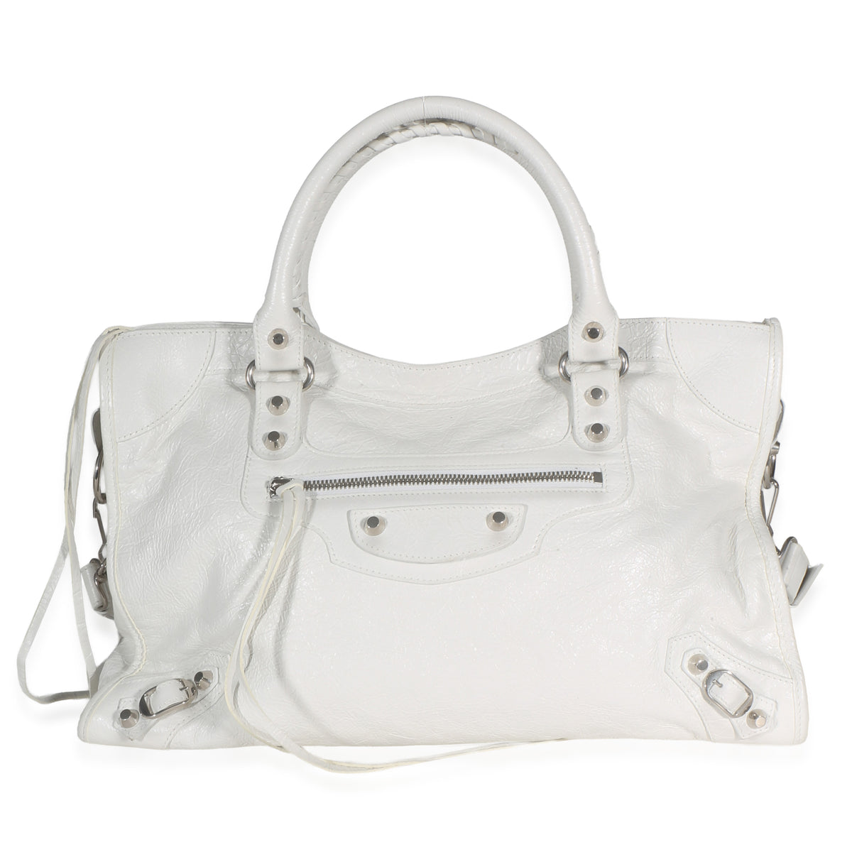 Balenciaga Optic White Agneau Arena Medium Le City Bag Handbag id