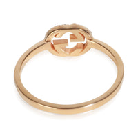 Gucci Rose Gold Diamond Interlocking G Ring 3