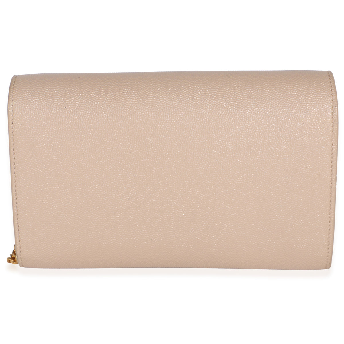 Saint Laurent Dark Beige Grain De Poudre Uptown Chain Wallet Handbag 4
