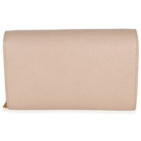 Saint Laurent Dark Beige Grain De Poudre Uptown Chain Wallet Handbag 4
