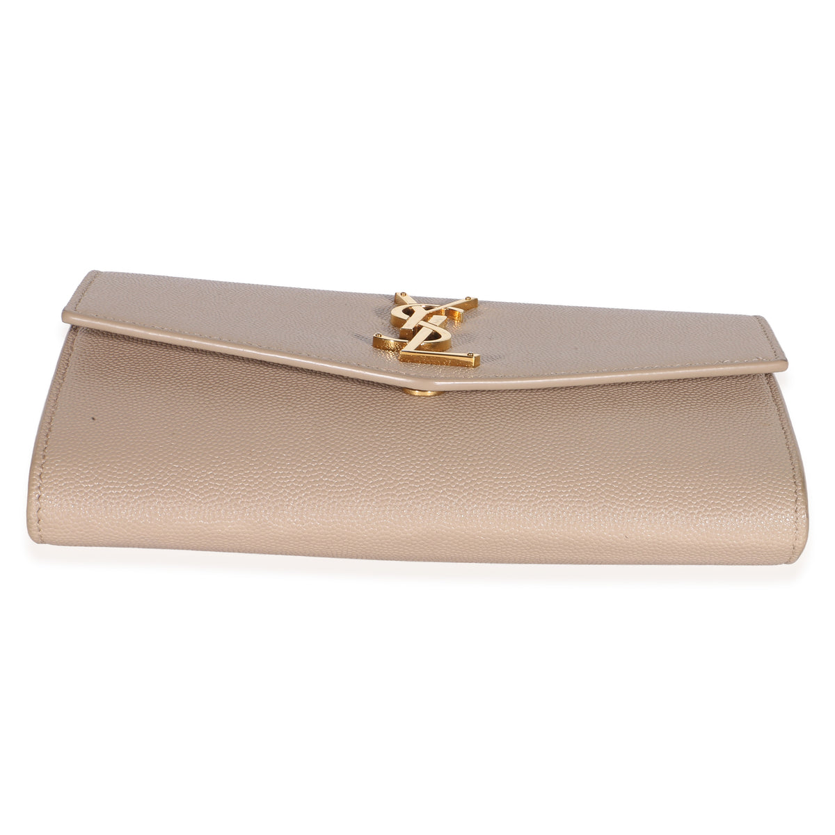Saint Laurent Dark Beige Grain De Poudre Uptown Chain Wallet Handbag 5