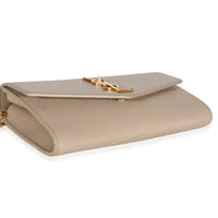 Saint Laurent Dark Beige Grain De Poudre Uptown Chain Wallet Handbag 7