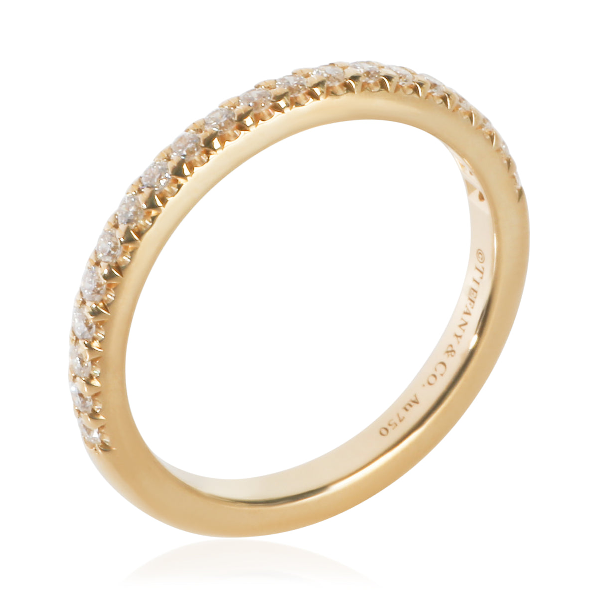 Tiffany & Co. Yellow Gold Diamond Soleste Half Eternity Band 4