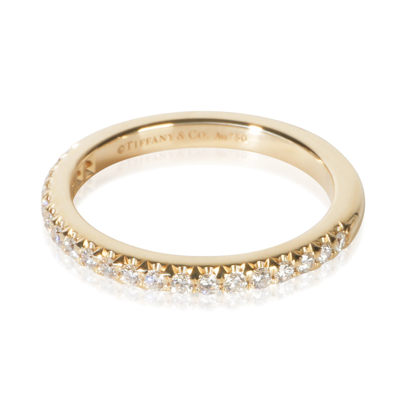 Tiffany & Co. Yellow Gold Diamond Soleste Half Eternity Band fv