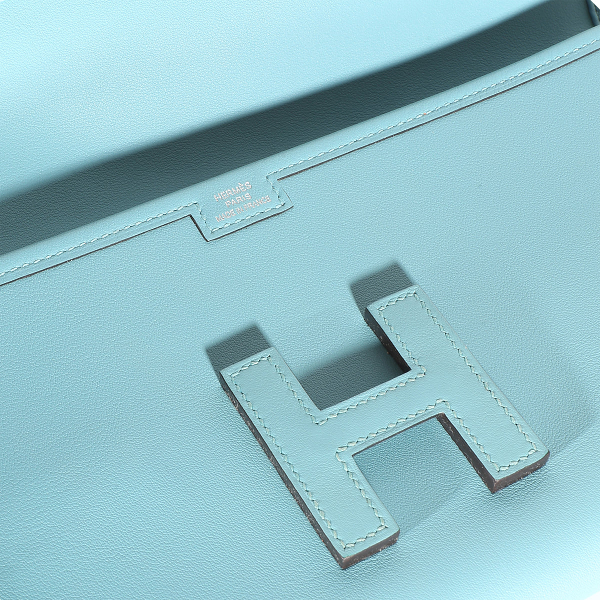 Hermès Bleu Saint Cyr Swift Jige Elan 29 Handbag 9