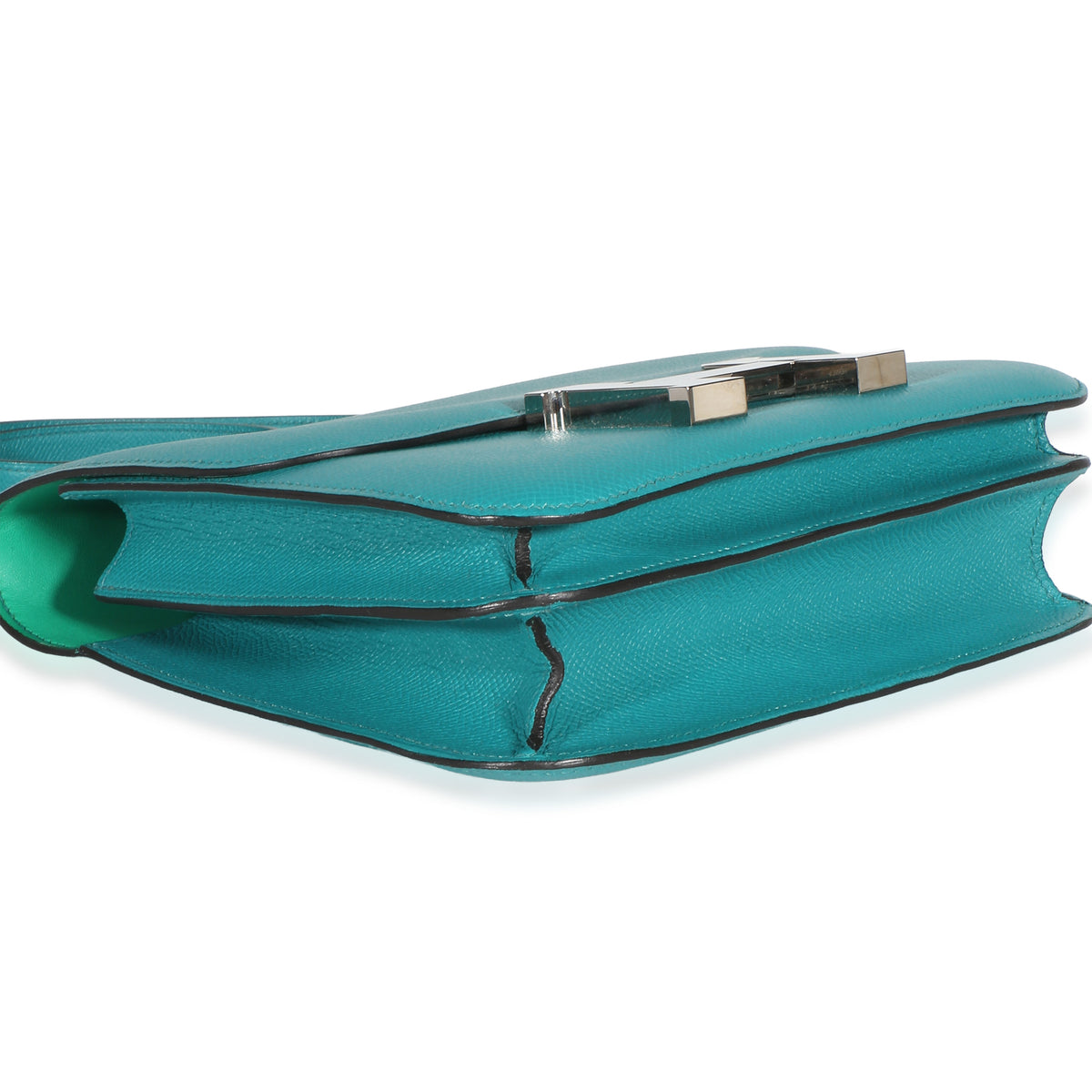Hermès Bleu Paon Menthe Epsom Verso Constance 24 Handbag 9
