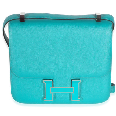 Hermès Bleu Paon Menthe Epsom Verso Constance 24 Handbag id