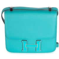 Hermès Bleu Paon Menthe Epsom Verso Constance 24 Handbag id