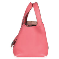 Hermès Rose Confetti Clemence Picotin Lock 18 PHW Handbag 5