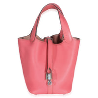 Hermès Rose Confetti Clemence Picotin Lock 18 PHW Handbag id