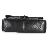 Chanel Black Quilted Lambskin Jumbo Single Flap Bag Handbag 5