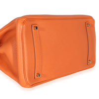 Hermès Orange Togo Birkin 35 GHW Handbag 7