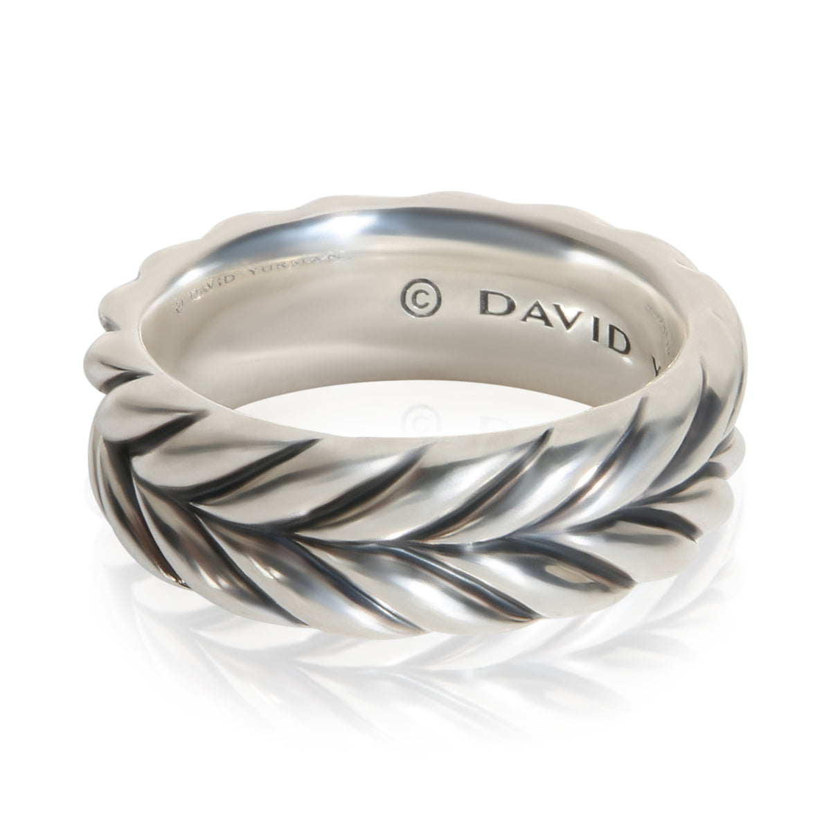 David Yurman Sterling Silver Chevron Band 2
