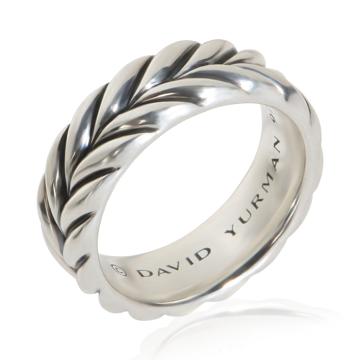 David Yurman Sterling Silver Chevron Band 4