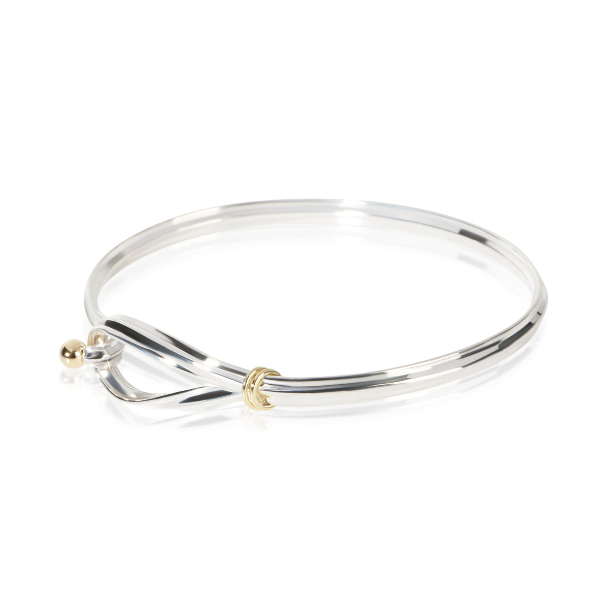 Tiffany & Co. Yellow Gold & Sterling Silver Vintage Hook Bracelet 2