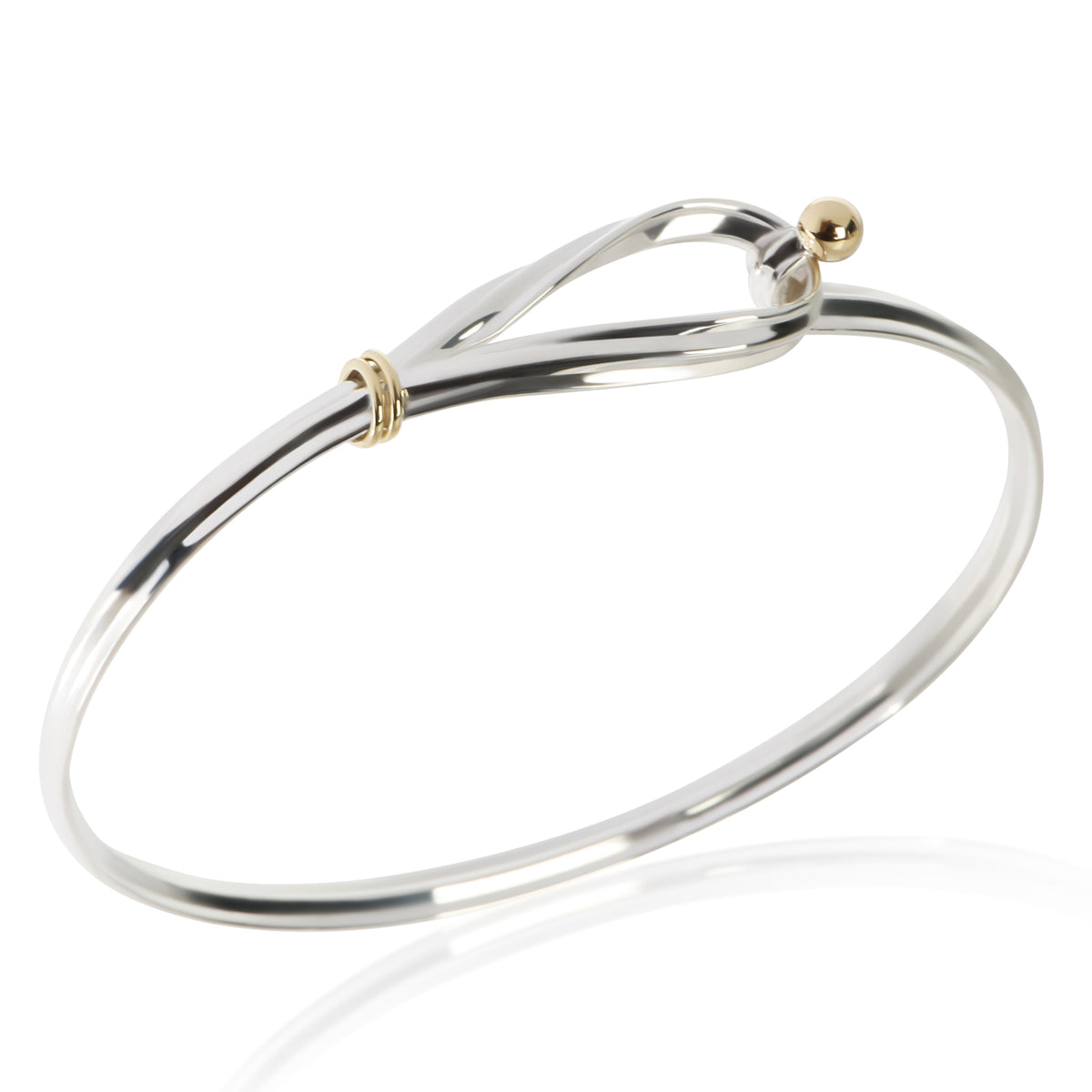 Tiffany & Co. Yellow Gold & Sterling Silver Vintage Hook Bracelet 4