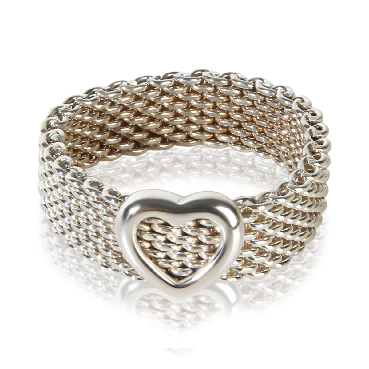 Tiffany & Co. Sterling Silver Somerset Mesh Ring fv