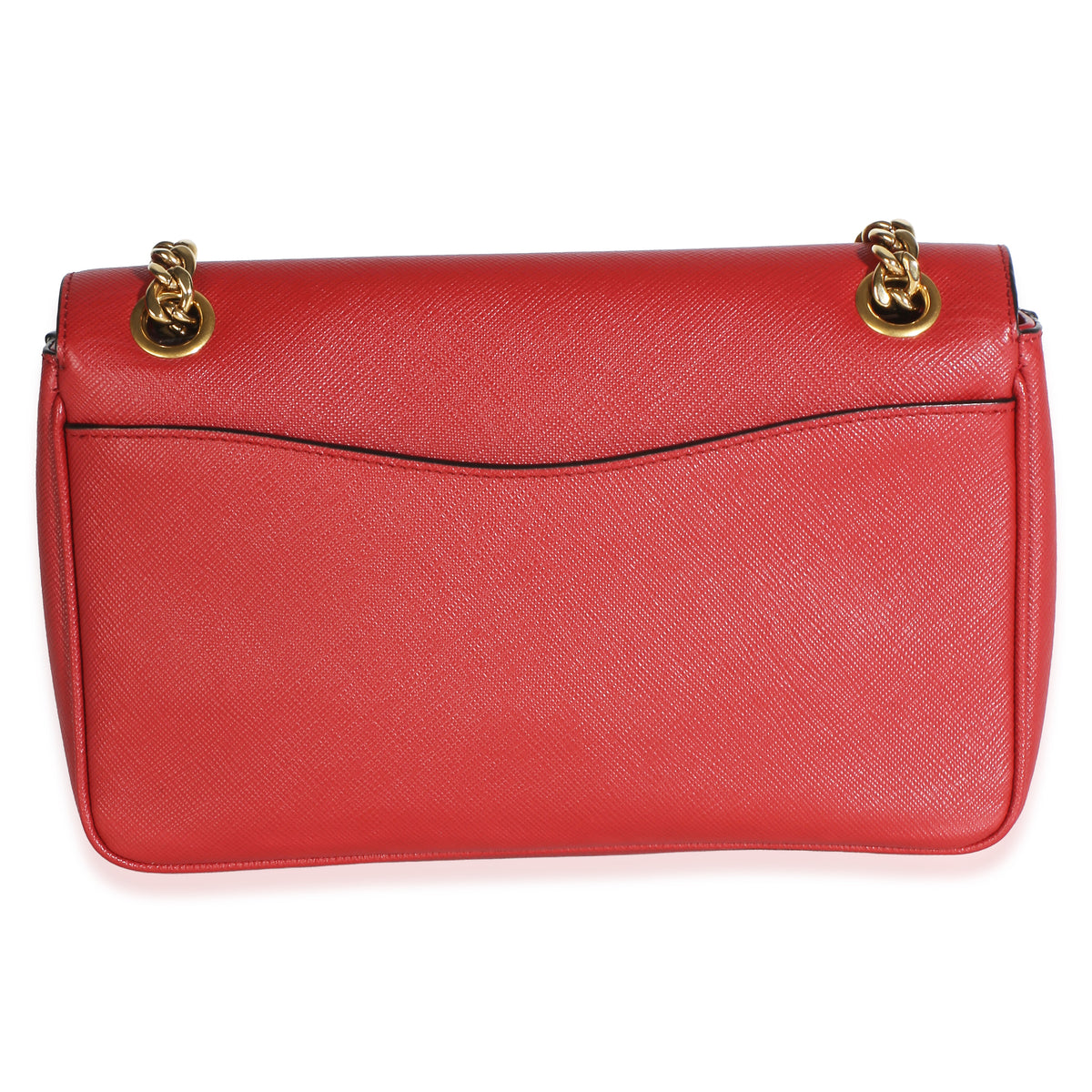 Prada Red Saffiano Pattina Shoulder Flap Bag Handbag 4