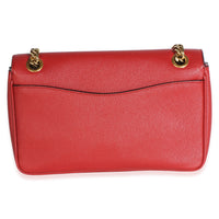 Prada Red Saffiano Pattina Shoulder Flap Bag Handbag 4