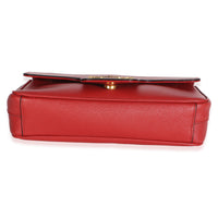 Prada Red Saffiano Pattina Shoulder Flap Bag Handbag 6