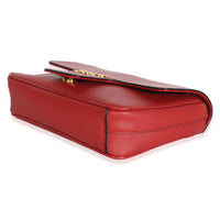 Prada Red Saffiano Pattina Shoulder Flap Bag Handbag 7
