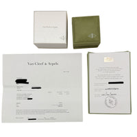 Van Cleef & Arpels Yellow Gold Tiger's Eye Vintage Alhambra Pendant box