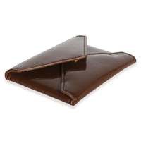 Saint Laurent Brown Patent Envelope Flap Card Case Wallet 7