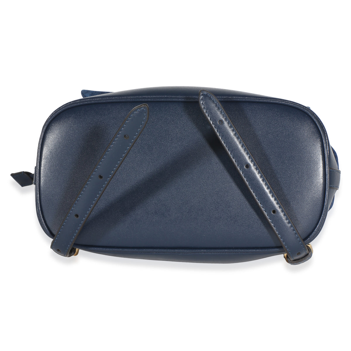 Fendi Blue Abyss FF Flocked Denim Drawstring Backpack Handbag 5