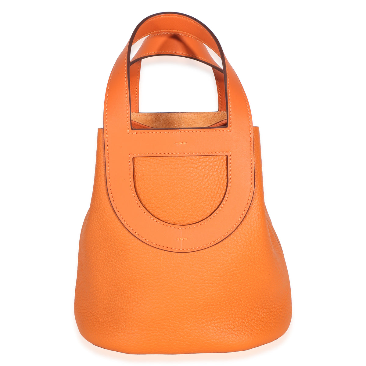 Hermès Orange Clemence Swift In The Loop 18 PHW Handbag id
