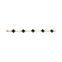 Van Cleef & Arpels Yellow Gold Onyx Vintage Alhambra Bracelet 5
