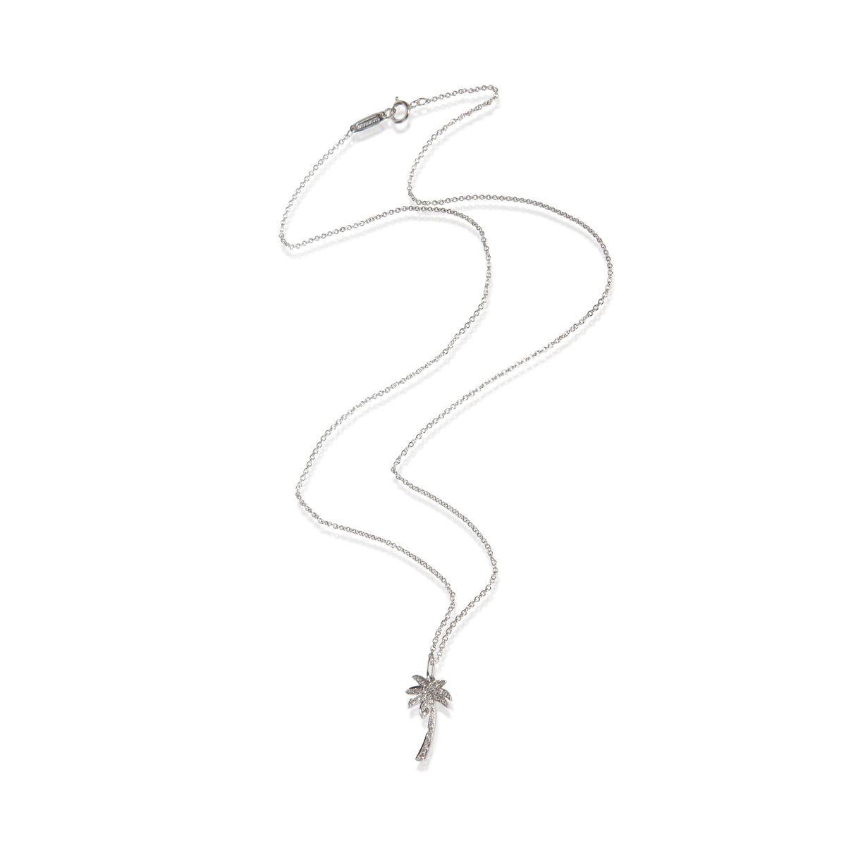 Tiffany & Co. Platinum Diamond Palm Tree Pendant 4