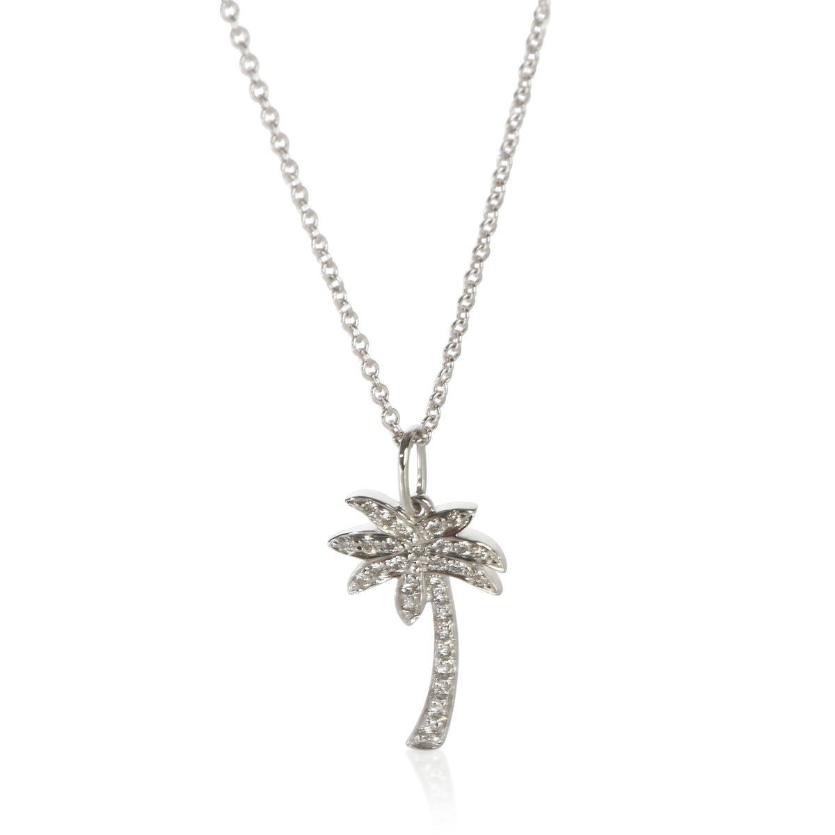 Tiffany & Co. Platinum Diamond Palm Tree Pendant fv