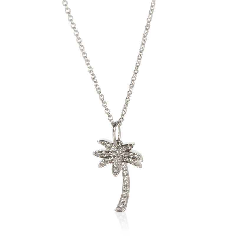 Tiffany & Co. Platinum Diamond Palm Tree Pendant fv