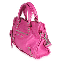 Balenciaga Rose Magenta Agneau Classic Hardware Small Le City Bag Handbag 2