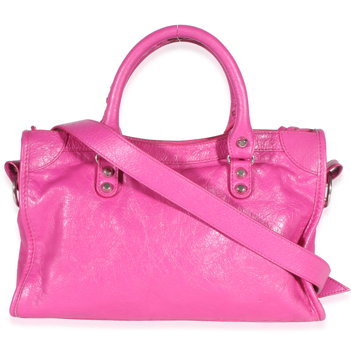 Balenciaga Rose Magenta Agneau Classic Hardware Small Le City Bag Handbag 4