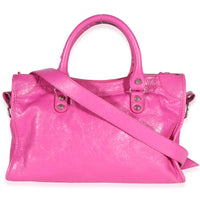 Balenciaga Rose Magenta Agneau Classic Hardware Small Le City Bag Handbag 4