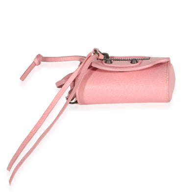 Balenciaga Pink Arena Lambskin Lipstick Holder Case Handbag id