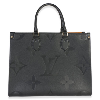 Louis Vuitton Black Giant Monogram Empreinte Onthego MM Handbag fv